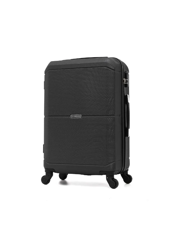 GIORDANO Giordano 4-Piece ABS Hard-Shell Luggage Set (Spinner Suitcases)-Black